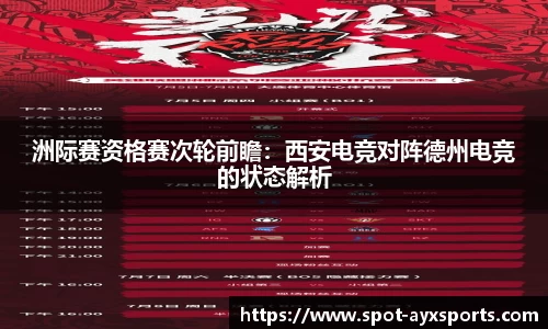 洲际赛资格赛次轮前瞻：西安电竞对阵德州电竞的状态解析